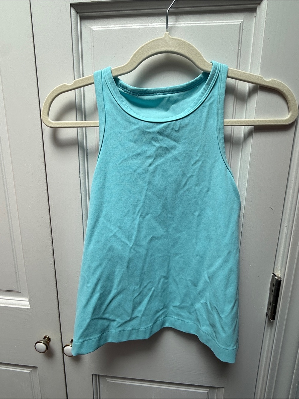 lululemon athletica Light Aqua High-Neck Athletic Tank